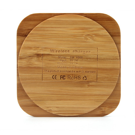 WL011 Wood square environmental wireless charger 