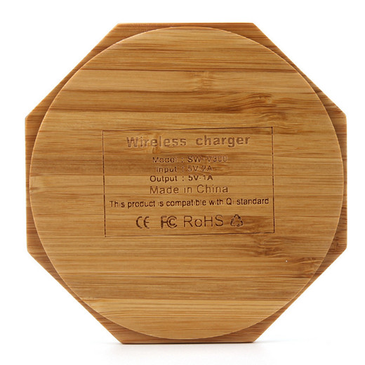 WL014  Wood customized shape environmental wireless charger 