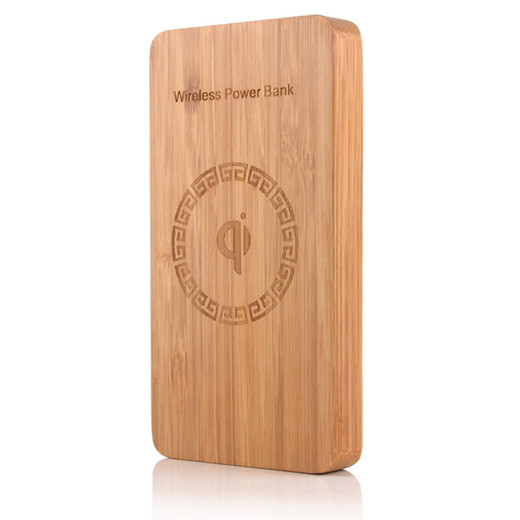 WLP004 8000mah with wood material wireless power bank